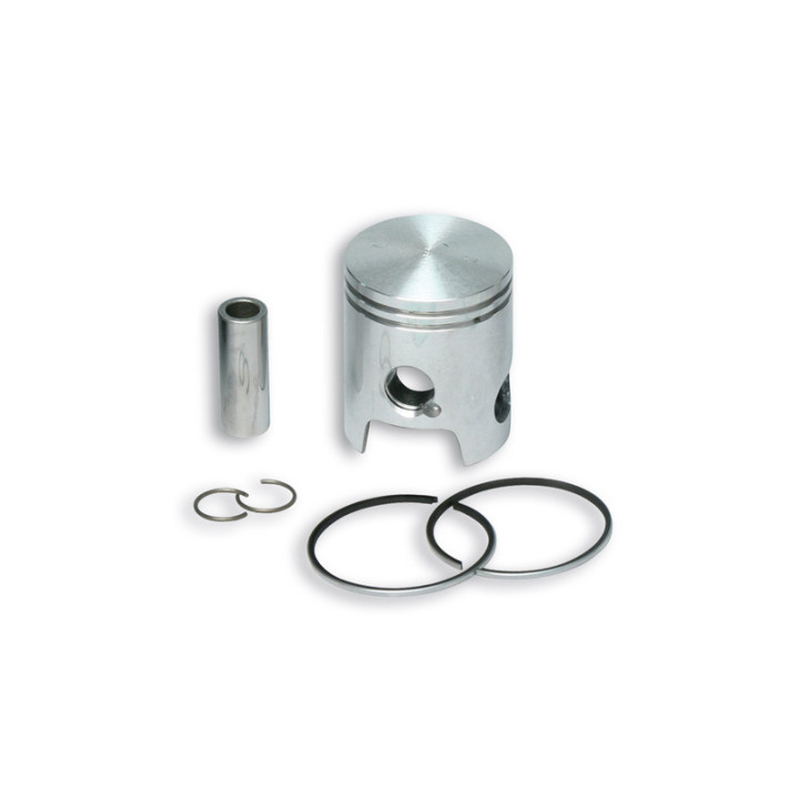 Piston MALOSSI ø40mm pour 2T - avec axes et segments - Axe Ø12mm / pour montage avec vilebrequin renforcé