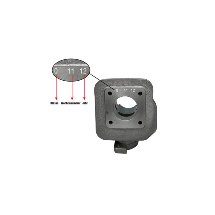Piston MALOSSI ø40mm pour 2T - avec axes et segments - Axe Ø12mm / pour montage avec vilebrequin renforcé