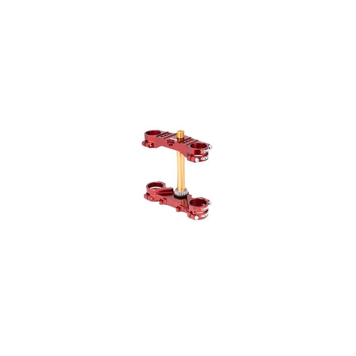 Té de fourche X Trig ROCS Tech orange offset 25mm | Oxmoto
