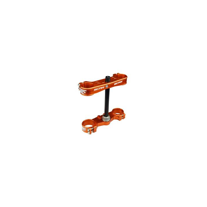 Té de fourche Scar offset origine orange KTM sx50 | Oxmoto