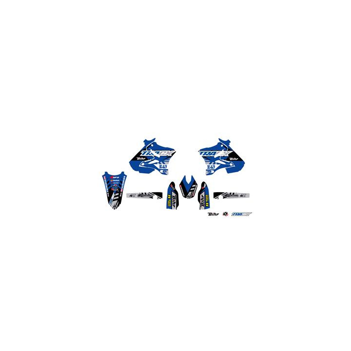 Kit déco Kutvek tracx bleu Yamaha yz125 | Oxmoto