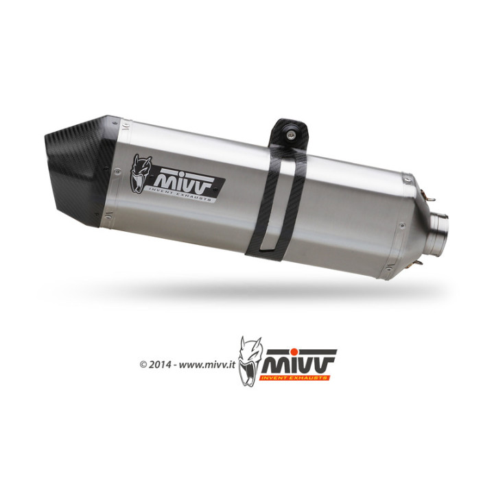 Silencieux MIVV Speed Edge inox/casquette carbone Suzuki DL650 V-Strom 00.73.S.038.LRX