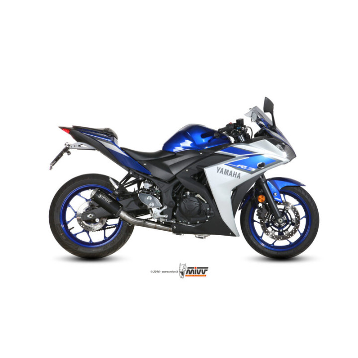 Ligne complète MIVV MK3 - noir 00.X.YA.0008.SM3B | Oxmoto