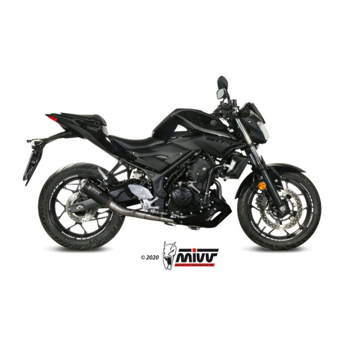 Ligne complète MIVV MK3 - noir 00.X.YA.0008.SM3B | Oxmoto