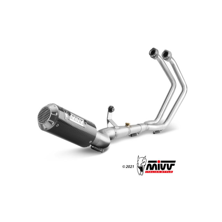 Ligne complète MIVV MK3 - carbone 00.X.YA.0008.SM3C | Oxmoto