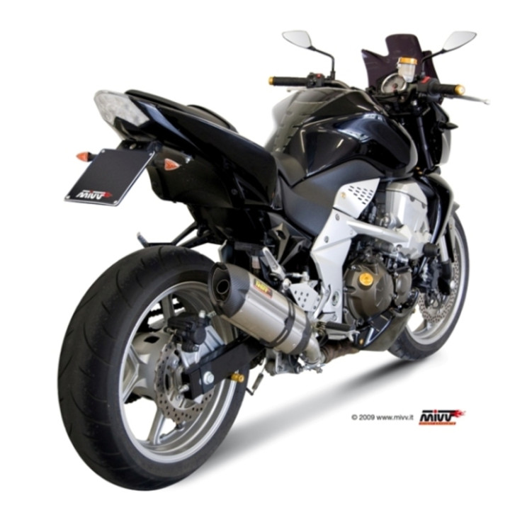 Silencieux MIVV Suono inox brossé noir/casquette carbone Kawasaki Z750 00.73.K.018.L9