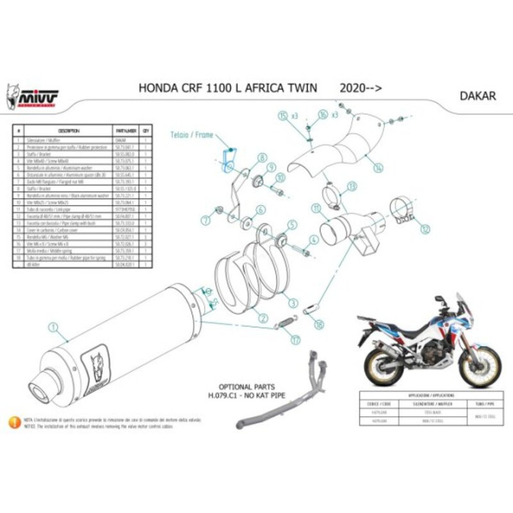 Silencieux MIVV Dakar H.079.LEKB | Oxmoto