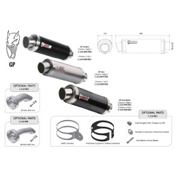 Silencieux universel MIVV GP - côté droit 00.73.KU.001.S2S