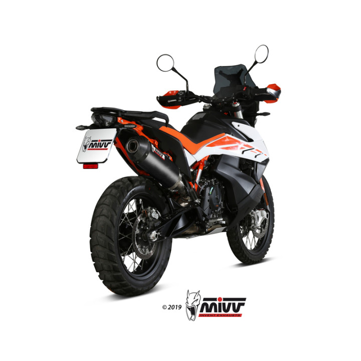 Silencieux MIVV Oval carbone/casquette carbone KTM 790 Adventure