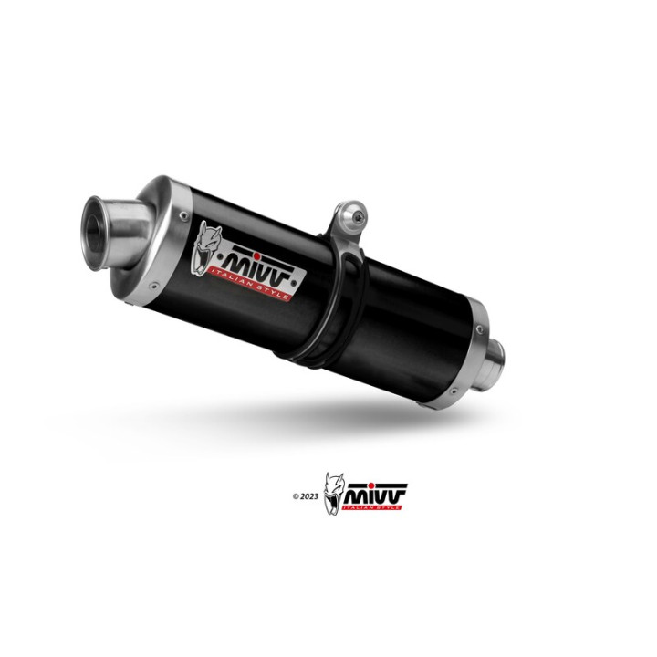 Silencieux MIVV Oval acier noir | Oxmoto