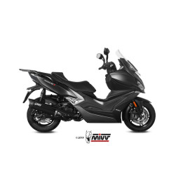 Silencieux MIVV Mover inox noir/casquette ABS noir Kymco Xciting 400I