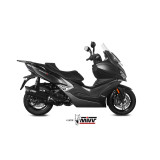 Silencieux MIVV Mover inox noir/casquette ABS noir Kymco Xciting 400I