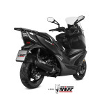 Silencieux MIVV Mover inox noir/casquette ABS noir Kymco Xciting 400I