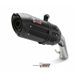 Silencieux double MIVV Suono inox brossé noir/casquette carbone Kawasaki Z1000 00.73.K.039.L9