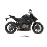 Silencieux double MIVV Suono inox brossé noir/casquette carbone Kawasaki Z1000 00.73.K.039.L9