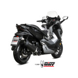 Silencieux MIVV Mover inox noir/casquette ABS noir Honda Forza 300