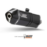 Silencieux MIVV Speed Edge inox brossé noir/casquette carbone BMW R1200 nineT