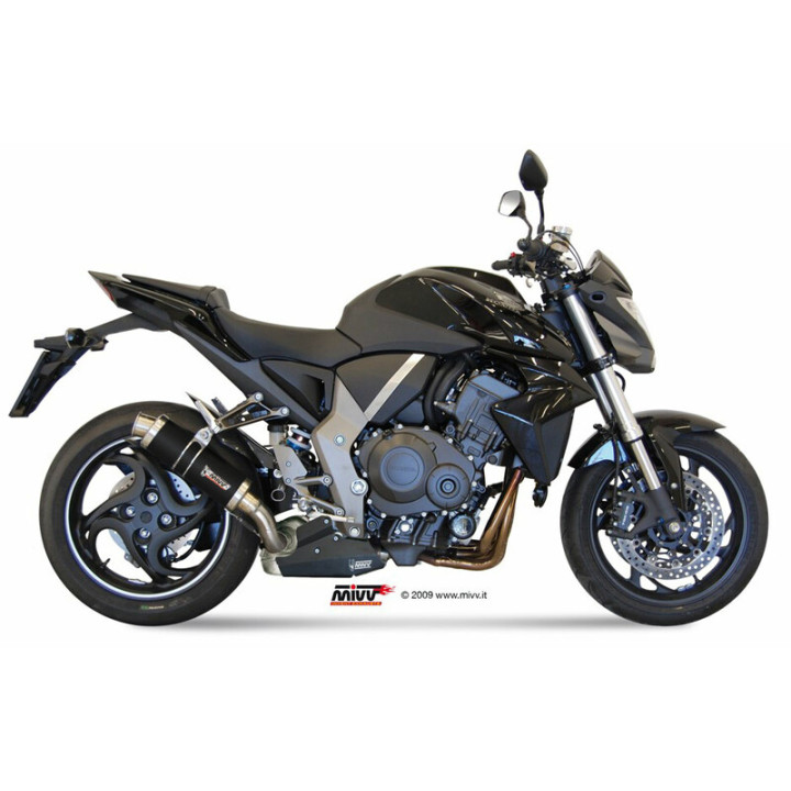 Silencieux MIVV GP inox brossé noir Honda CB1000R | Oxmoto