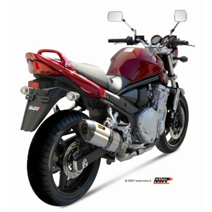 Silencieux MIVV Suono inox/casquette carbone Suzuki | Oxmoto