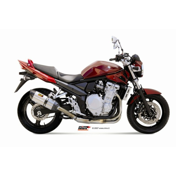 Silencieux MIVV Suono inox/casquette carbone Suzuki | Oxmoto