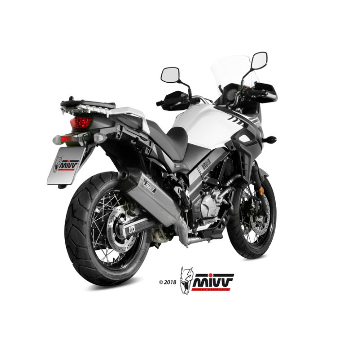Silencieux MIVV Speed Edge inox/casquette carbone Suzuki DL650 V-Strom S.049.LRX
