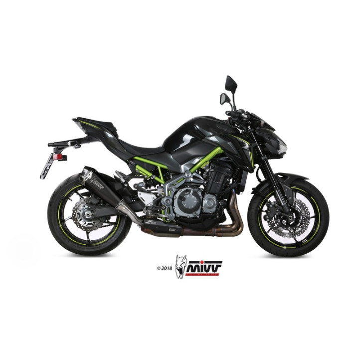 Silencieux MIVV Delta Race Steel Black/casquette carbone Kawasaki Z900 K.045.LDRB