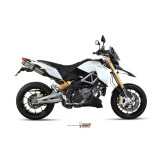 Silencieux double MIVV Suono inox/casquette carbone Aprilia Dorsoduro 1200