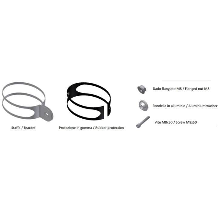 Kit de montage MIVV pour silencieux Oval Small | Oxmoto