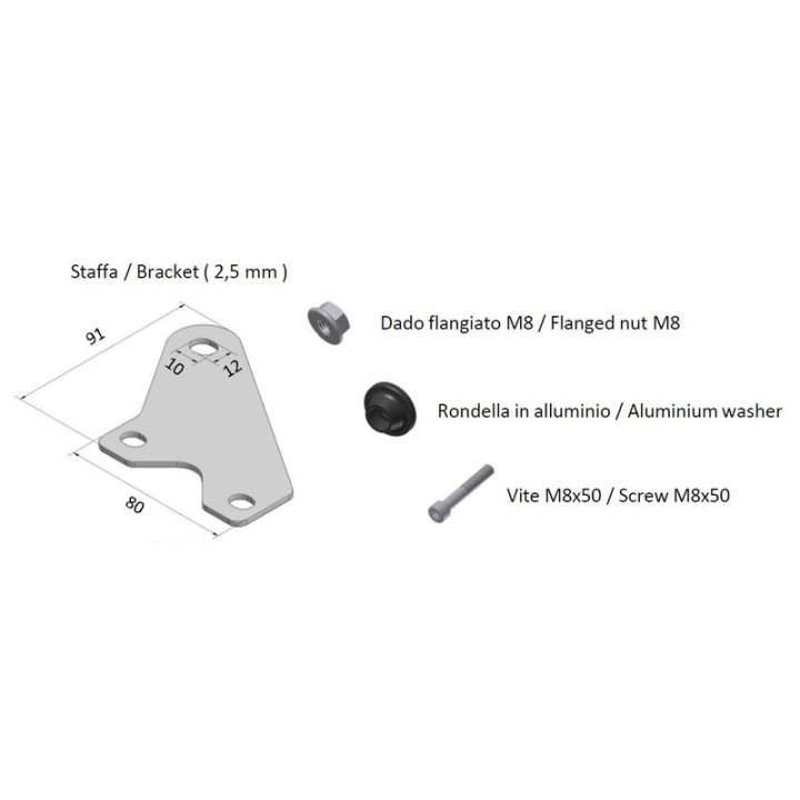 Kit de montage MIVV pour silencieux Speed Edge | Oxmoto