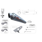 Silencieux universel MIVV X-Cone 80 - côté gauche | Oxmoto