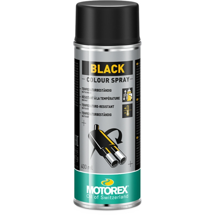 Vernis noir Motorex Colour Spray Black - 400ml | Oxmoto