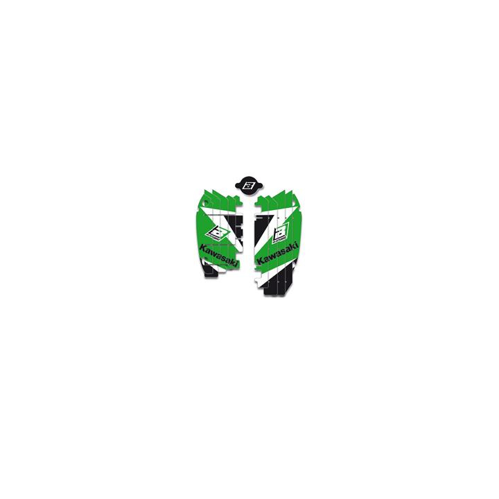 Kit déco de cache radiateur Blackbird dream graphic 3 vert Kawasaki kx250f