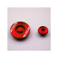 Bouchons carter moteur latéraux Scar rouge Kawasaki | Oxmoto