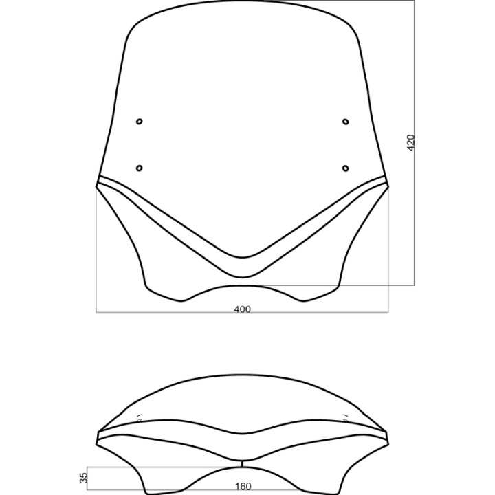 Bulle MRA V-Flow Naked Bikes VFSC avec spoiler 4025066140367