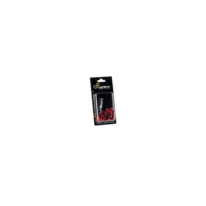 Kit vis de carénage Lightech rouge alu (26 pièces) KTM 690