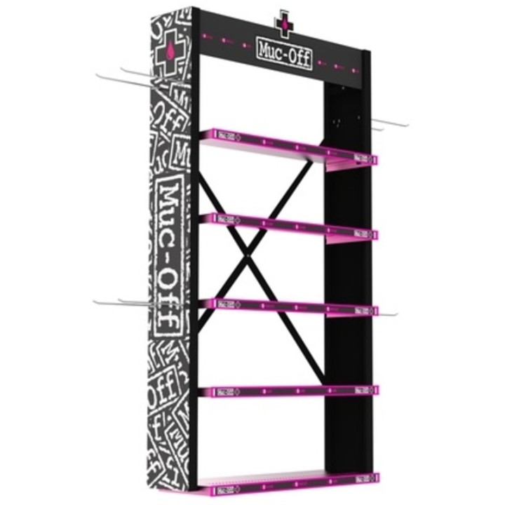 Présentoir premium Muc-off éclairé – double | Oxmoto