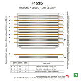 Kit disques garnis d'embrayage Newfren Standard F1535A