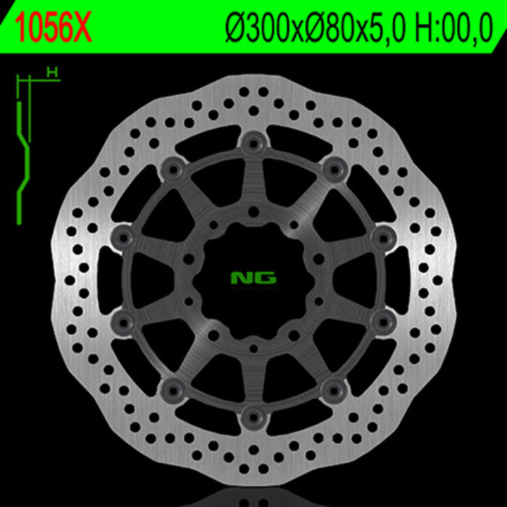 Disque de frein NG BRAKES pétale flottant 1056X | Oxmoto