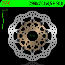Disque de frein NG BRAKES pétale flottant 239X | Oxmoto