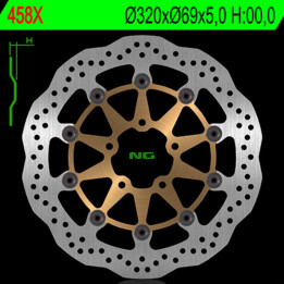 Disque de frein NG BRAKES pétale flottant 458X | Oxmoto