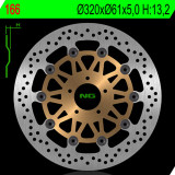 Disque de frein NG BRAKES rond flottant 166 | Oxmoto