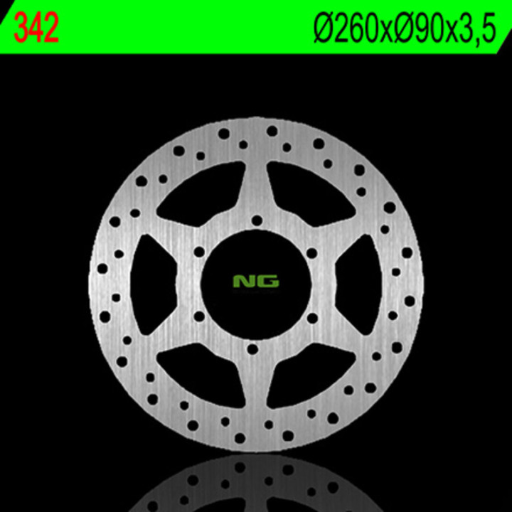 Disque de frein NG BRAKES rond fixe 342 | Oxmoto