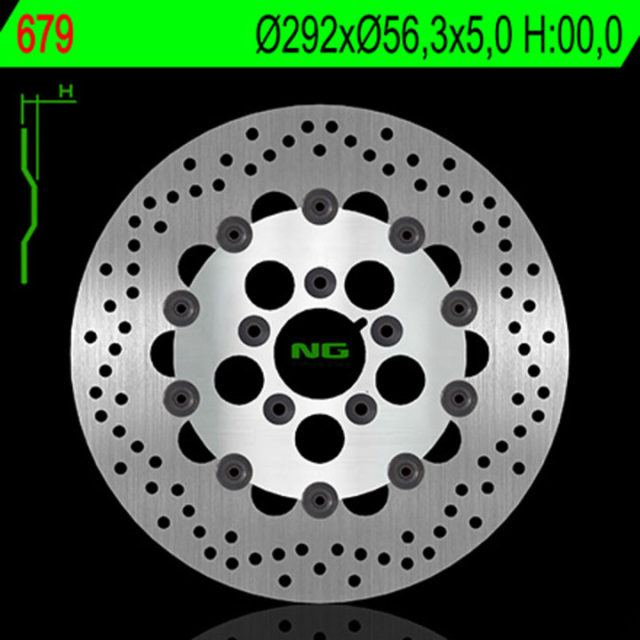 Disque de frein NG BRAKES rond flottant 679 | Oxmoto