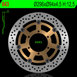 Disque de frein NG BRAKES rond flottant 643 | Oxmoto