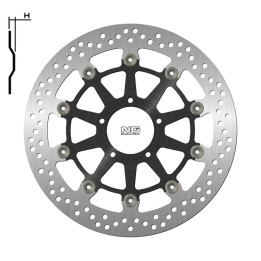 Disque de frein NG BRAKES rond flottant 1796G | Oxmoto