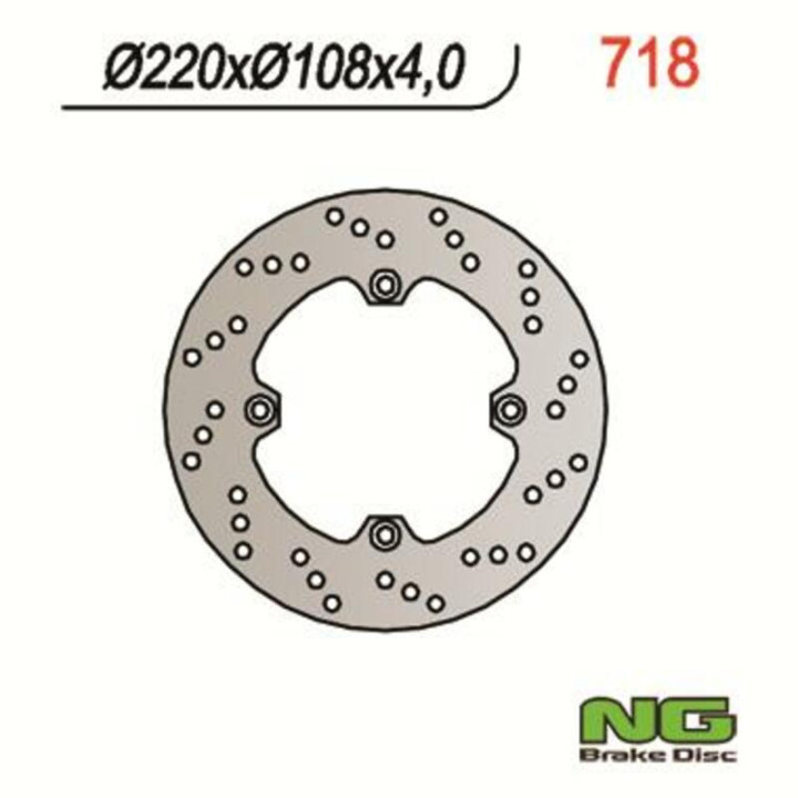 Disque de frein NG BRAKES rond fixe 718 | Oxmoto