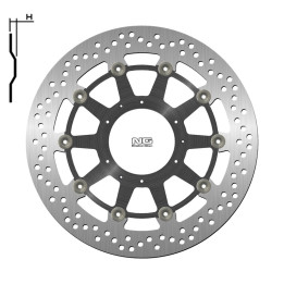 Disque de frein NG BRAKES rond flottant 1446G | Oxmoto