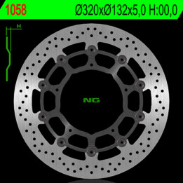 Disque de frein NG BRAKES rond flottant 1058 | Oxmoto