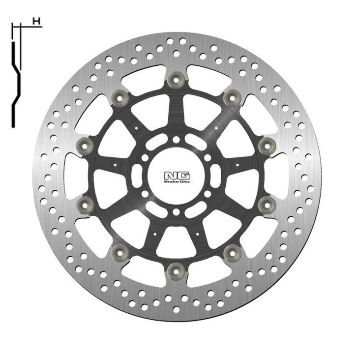 Disque de frein NG BRAKES rond flottant 1538G | Oxmoto