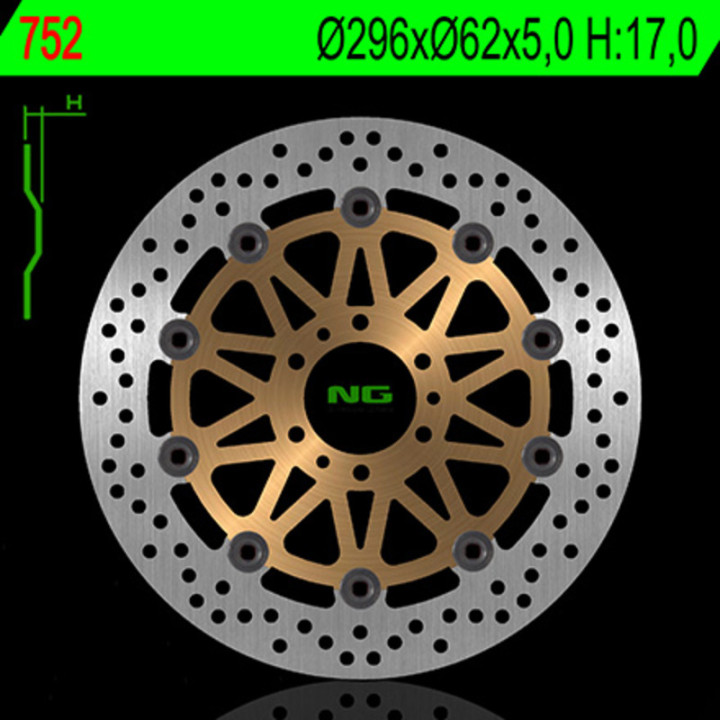 Disque de frein NG BRAKES rond flottant 752 | Oxmoto